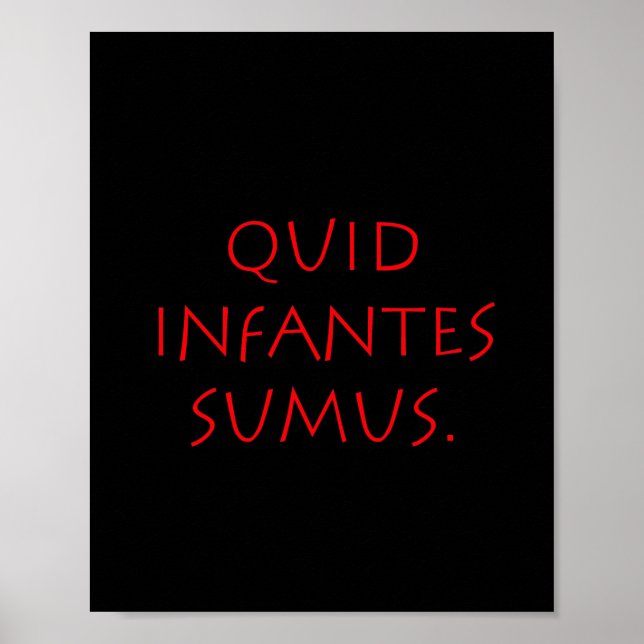 Poster Quid infantes sumus (Frente)