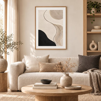 Poster Quiet Contour | Minimal Abstract Plaster Art Print