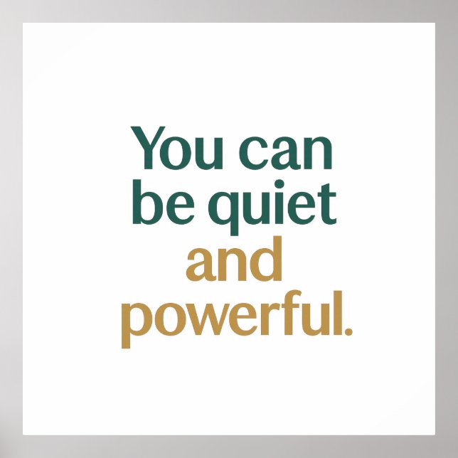 Poster 	Quiet Strength and Power (Frente)