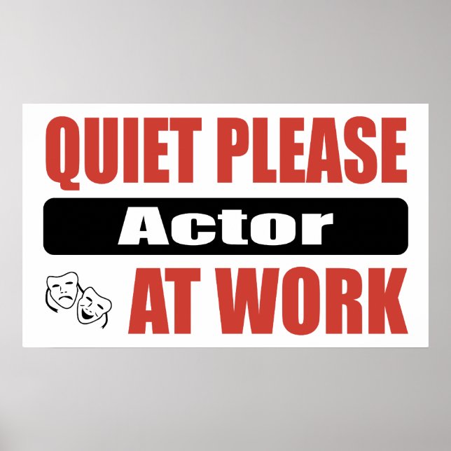 Poster Quieto, Ator No Trabalho (Frente)