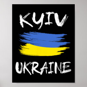 Poster Quieve Ucrânia Lembrança Bandeira do País Ucranian