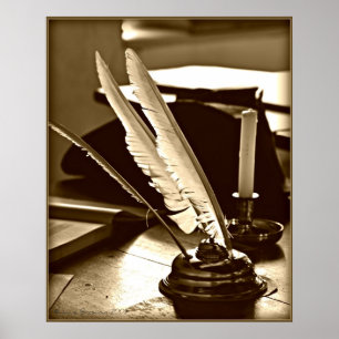 Póster Quill e tinta