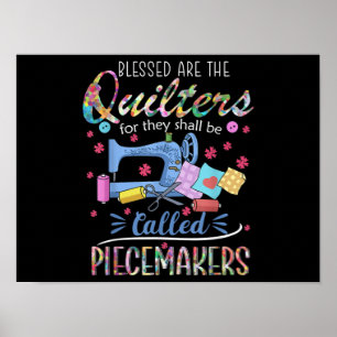 Poster Quiltros Abençoados Piecemakers Quilting Sewing Gi