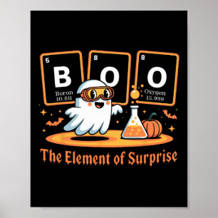 Poster Química Boo Elemento De Química Surpresa E Cuta