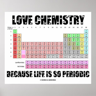 Póster Química Do Amor Porque A Vida É Tão Periódica (Hum