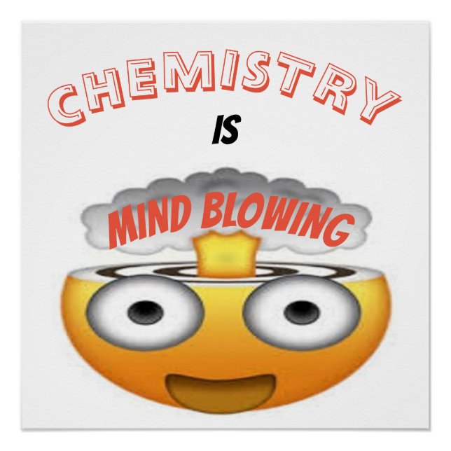 PÓSTER QUÍMICA É MENTE BLOQUEANDO EMOJI (Frente)