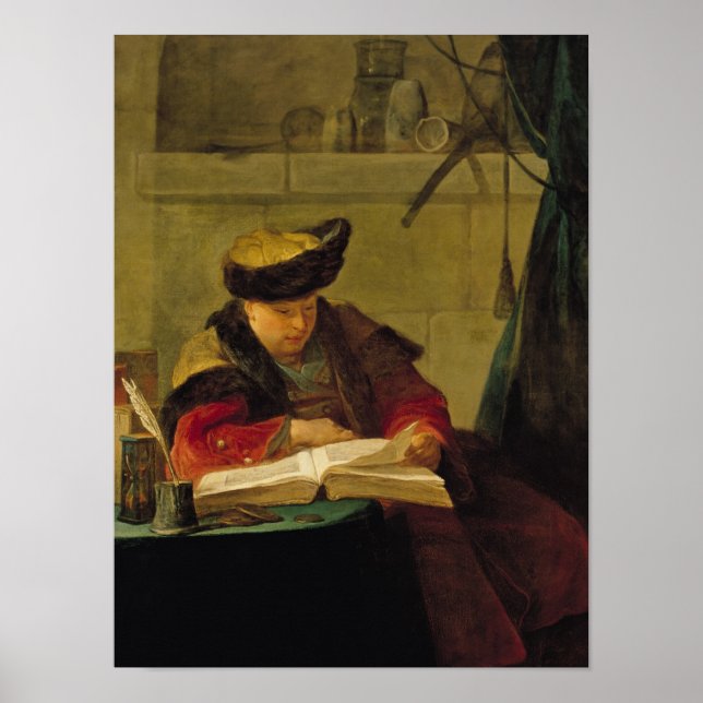 Poster Químico em seu laboratório (Frente)