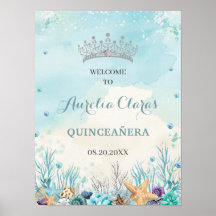 Quinceañera, sob a praia do mar, bem-vindo