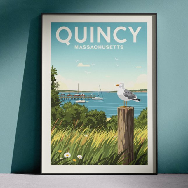 Poster Quincy Massachusetts Antigo (Criador carregado)