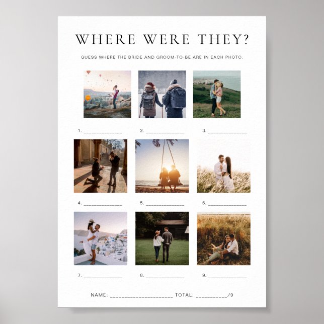 Poster Quinn Onde Eles Estavam Férias No Jogo De Foto (Frente)