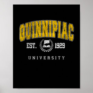 Poster Quinnipiac Arch Vintage College Athletic Sports De