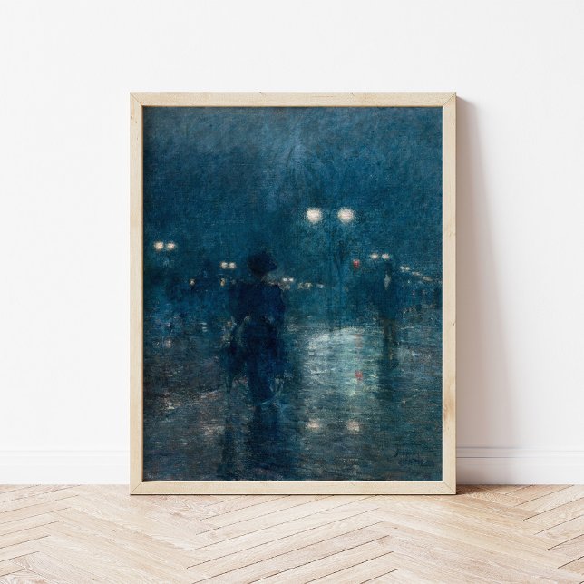 Poster Quinta Avenida Nocturne | Childe Hassam (Criador carregado)