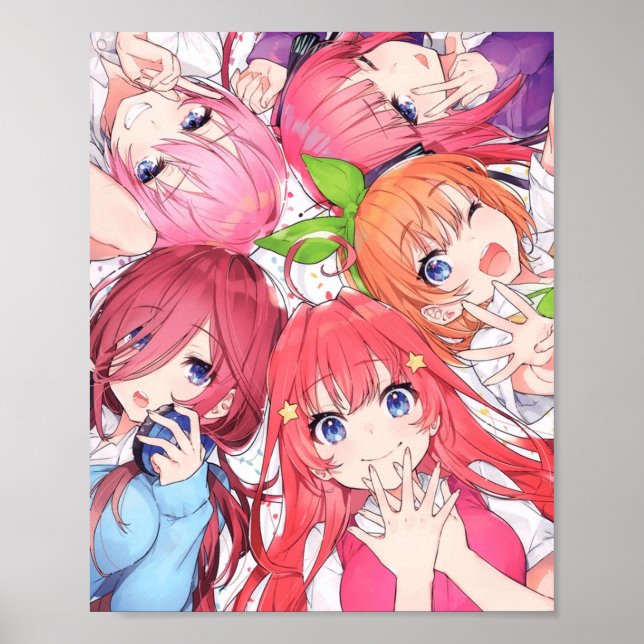 Poster Quintessencial Quintuplets (Frente)