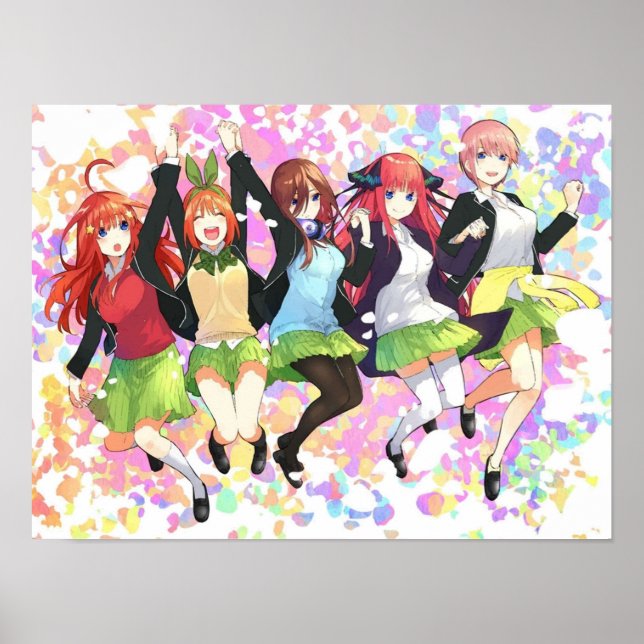 Poster Quintessencial Quintuplets (Frente)