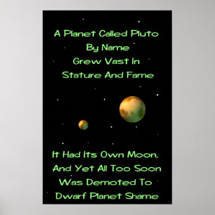 Poster Quintilha jocosa de Pluto do planeta do anão