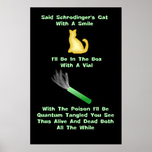 Poster Quintilha jocosa do gato de Schrodinger
