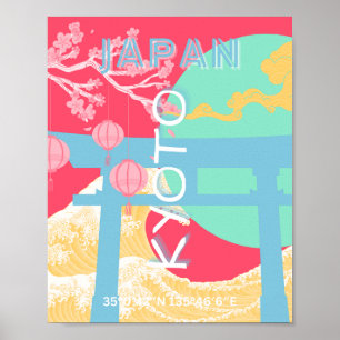 Poster Quioto - Arte Viagem do Japão