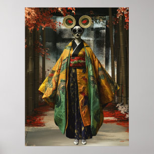 Poster Quirky Geisha Girl   Arte Digital