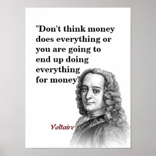 Poster Quitação De Voltaire Em Dinheiro