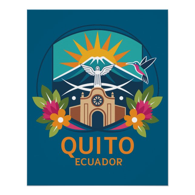 Póster Quito Ecuador South America (Frente)