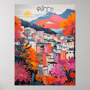 Poster Quito Equador Viagem Cidade Pintura Estética