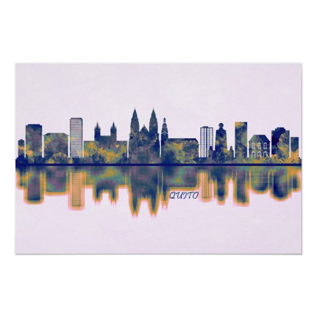 Póster Quito Skyline (Frente)