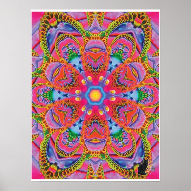 Poster Quórum Colagem Cinética Cartaz Kaleidoscópio (Frente)