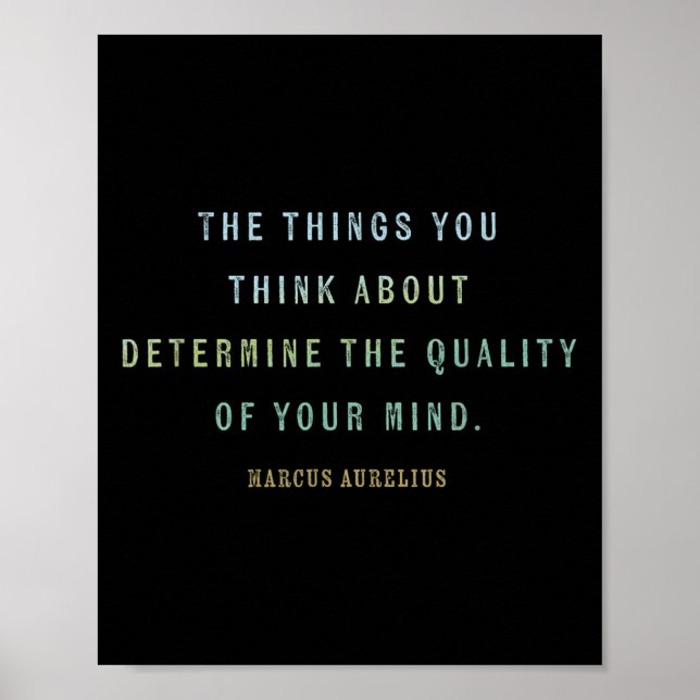 Poster Quote By Marcus Aurelius, Mindset Motivational Quo (Frente)