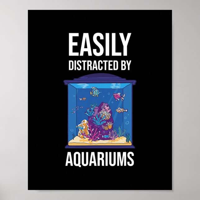 Poster Quote de aquário engraçado Citação de peixe-tanque (Frente)