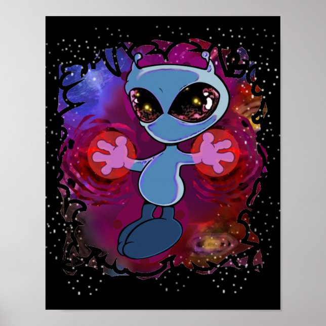 Poster Qwiby | Surge Cósmico (Frente)