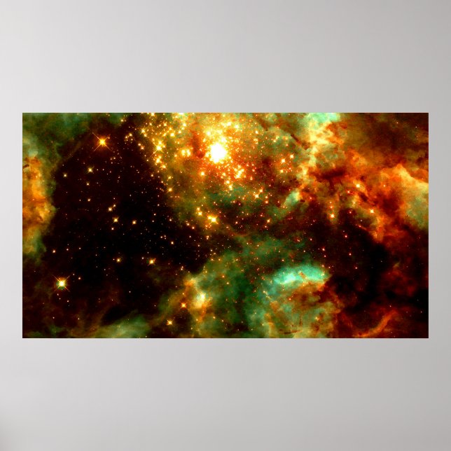 Póster R136 - Cluster of Massive Stars in Doradus Nebula (Frente)