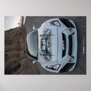 Póster R35 Widebody feito sob encomenda Nissan GT-R em