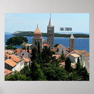 Poster Rab, fotografia de paisagem da Croácia