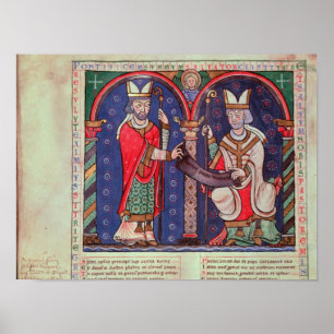 Póster Rabanus Maurus que oferece seu livro