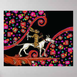 Poster Rabbit BESTIAL MEDIEVAL ESTRANHO A Andar por Cacho