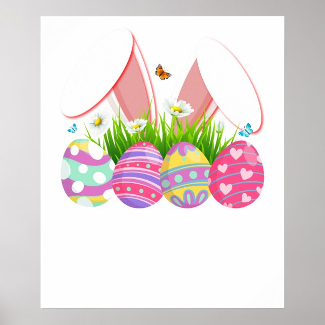 Poster rabbit egg, retro, vintage (Frente)