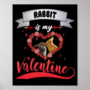 Poster Rabbit Lover Coelho É Meu Namorados