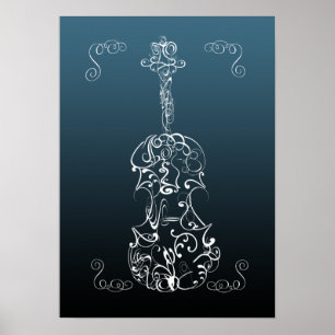 Póster Rabisco do violino