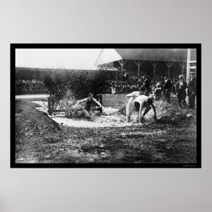 Póster Raça 1912 da trilha da corrida de obstáculos