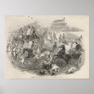 Póster Raças de Epsom, de "dia Derby": Deixando o curso