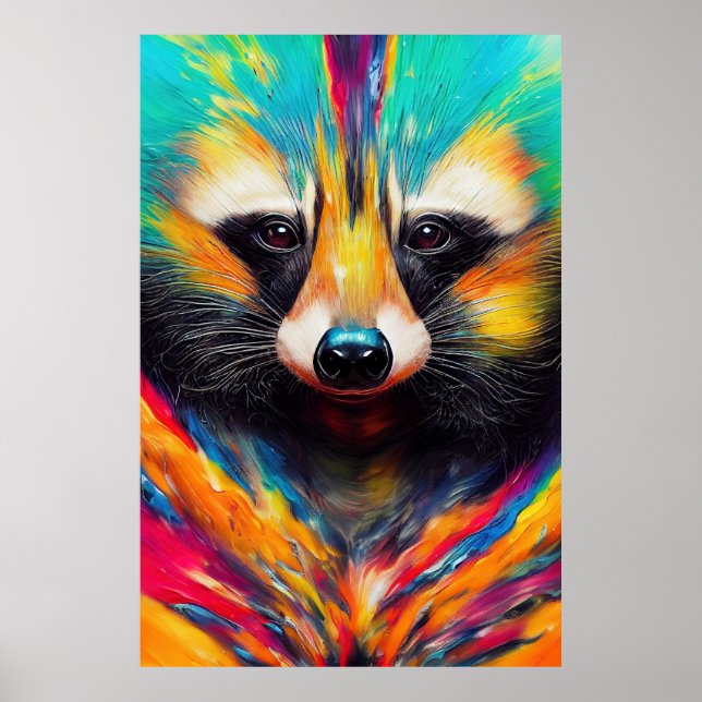 Poster Raccoon Animal Discovery Adventure Planet (Frente)