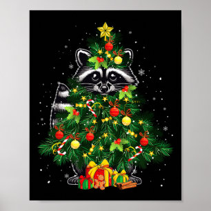 Poster Raccoon Cosplay Xmas Tree Matando Amante de os ani