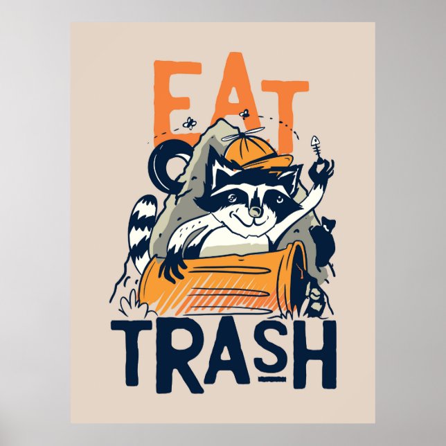 Poster Raccoon Eat Trash (Frente)