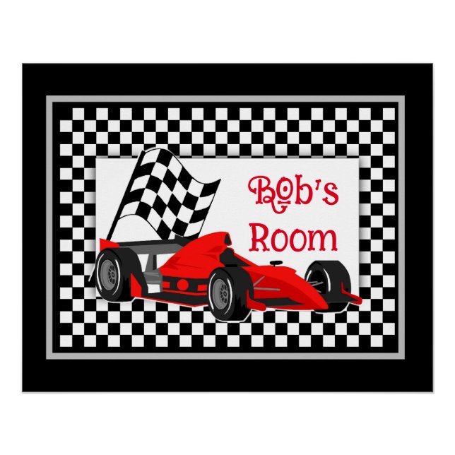 Póster Race Car Room Poster (Frente)