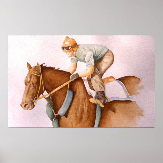 Póster Race Horse e Jockey (Frente)