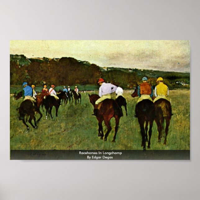 Póster Racecavalo Em Longchamp Por Edgar Degas (Frente)