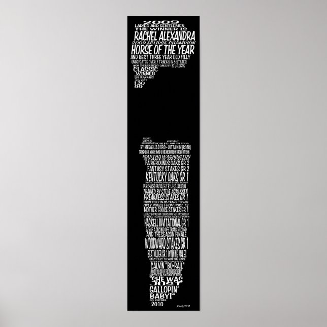 Poster Rachelpedia HOY Rachel Alexandra Tributa Canvas (Frente)