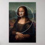 Poster Rácio Dourado Espiral Mona Lisa Fibonacci<br><div class="desc">Rácio Dourado Espiral Mona Lisa Fibonacci</div>