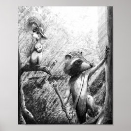 Poster Racion e Arte de Caminhada de Esquilo (The Path)