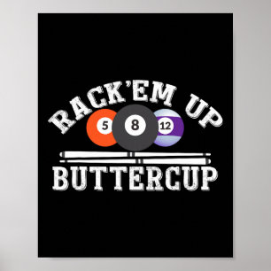 Poster Rack Em Up ButterCup - Piscina Billiards